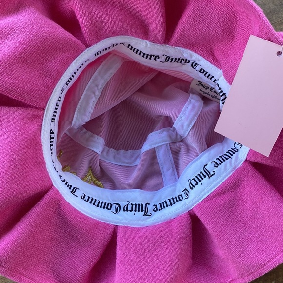 Juicy Couture Hot Pink Terry Cloth Bucket Hat - Picture 5 of 5